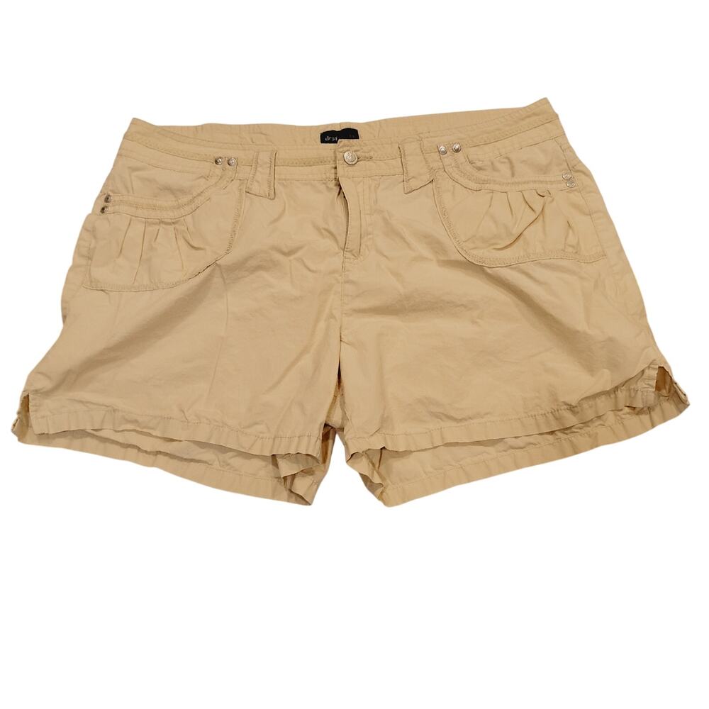 Women's Plus Size 18 Deja Bleu 100% Cotton Khaki Shorts